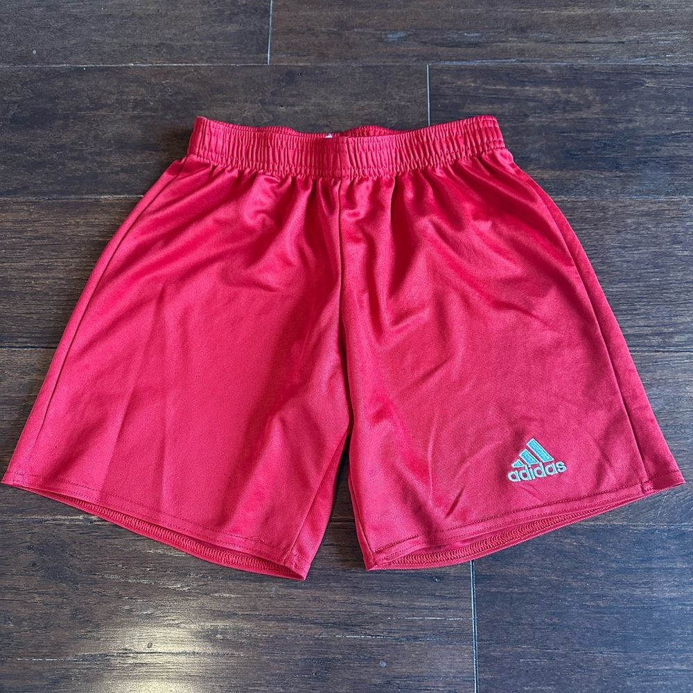 Adidas Red Athletic Shorts, Sz Small 9-10